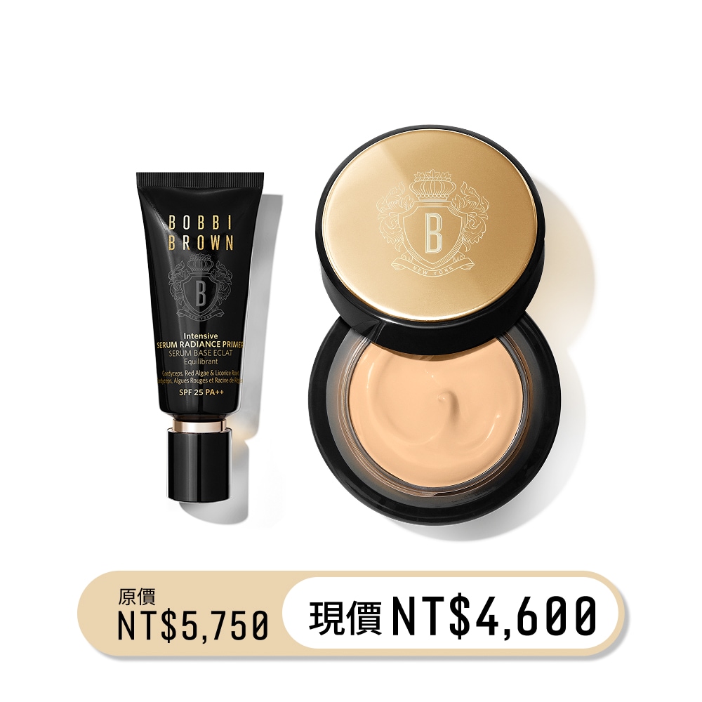 Model applying Skin Long-Wear Weightless Foundation to skin with a foundation brush